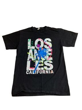 Alstyle Los Angeles California Paint Splatter Graphic Tee - Small